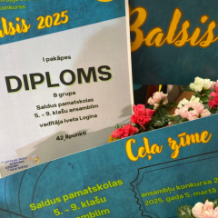 Saņemtais 1.pakāpes diploms un ceļazīme uz 2.kārtu