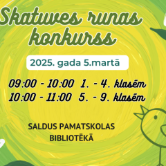 Skatuves runas konkursa afiša